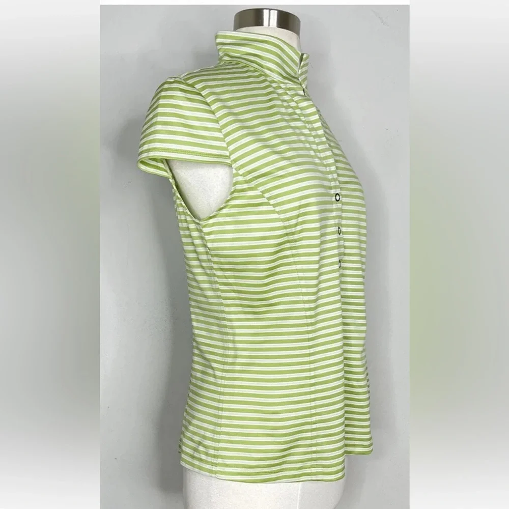 Lafayette 148 New York Cap Sleev Stripped Top. Size: M - Picture 2 of 7